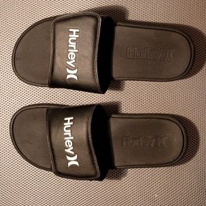 Hurley Men's One and Only Slide Sandals -Black/White Size 10